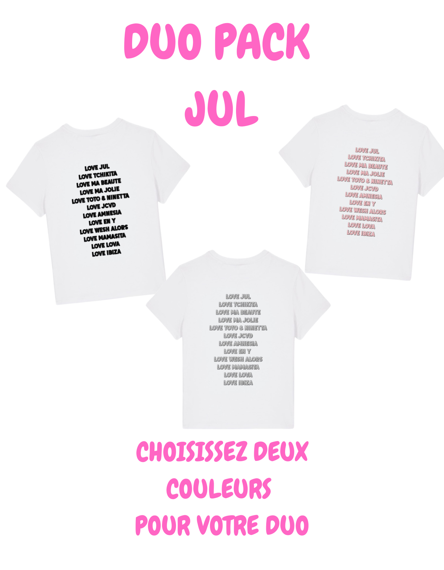 DUO PACK T SHIRT LOVE JUL