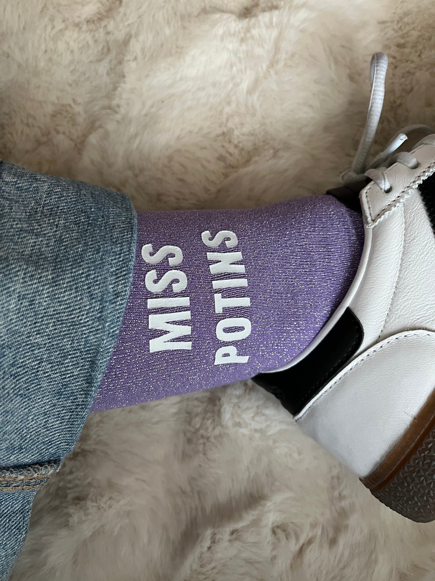 Chaussettes à paillettes " MISS POTINS "