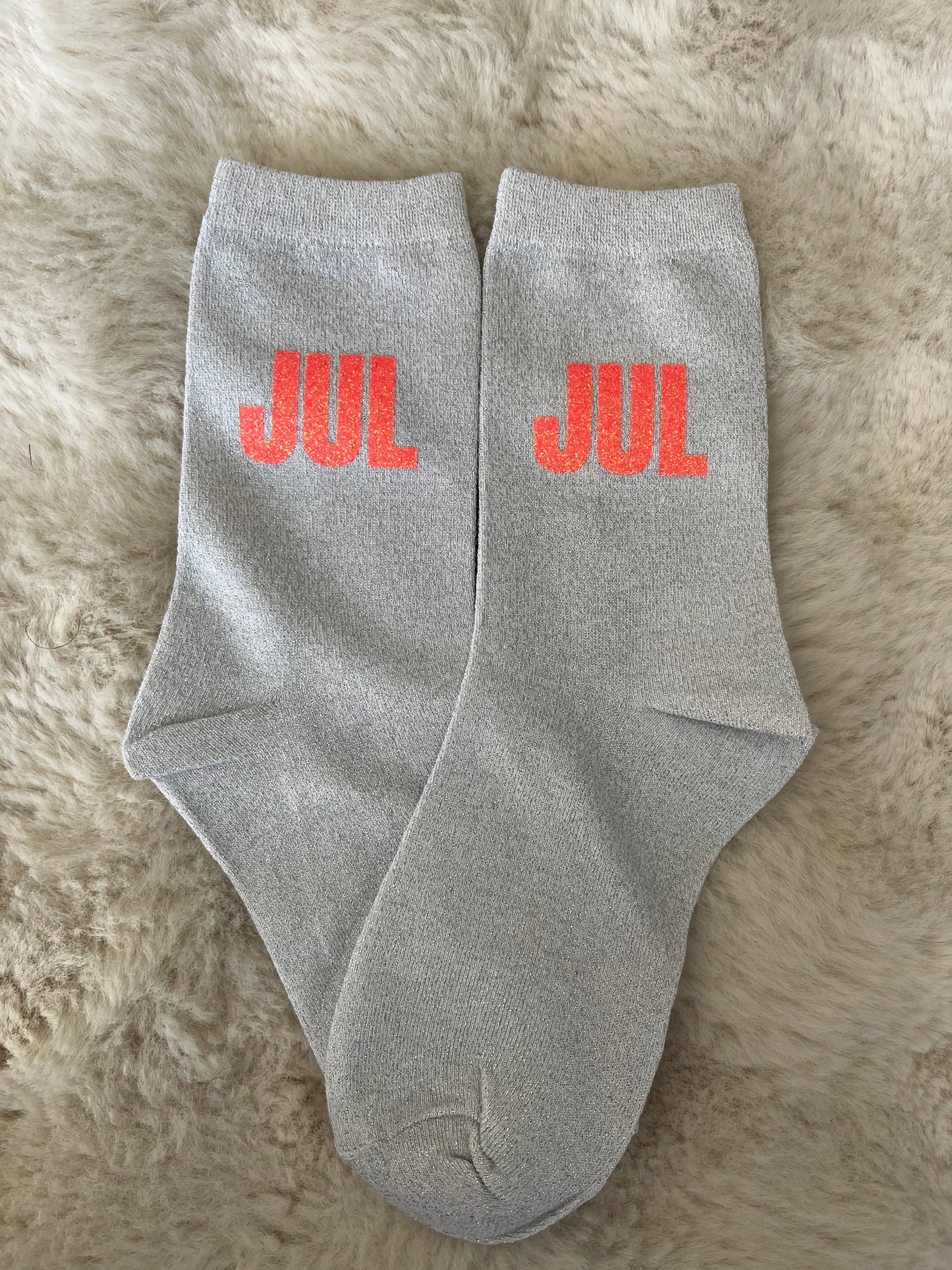 Chaussettes à paillettes JUL orange pailleté