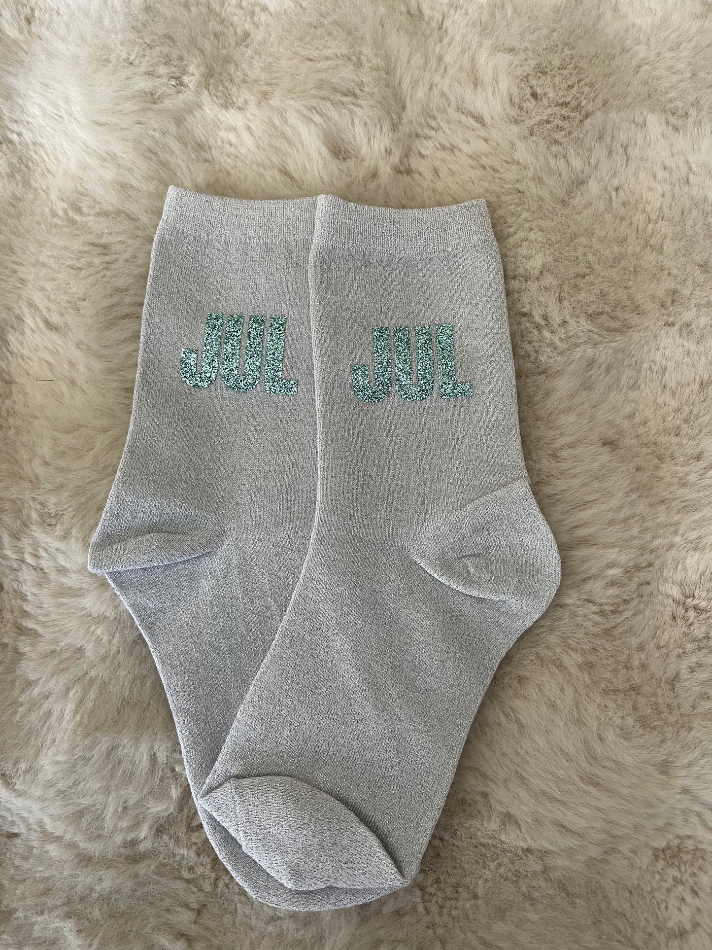 Chaussettes à paillettes JUL bleu turquoise pailleté
