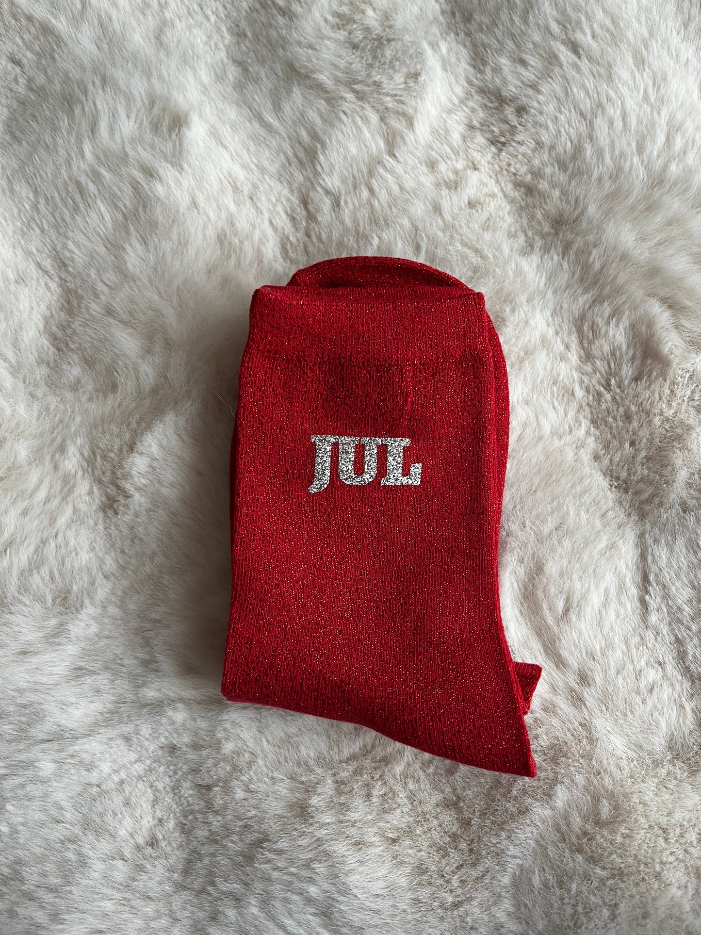 Chaussettes à paillettes "JUL" pailleté argentée