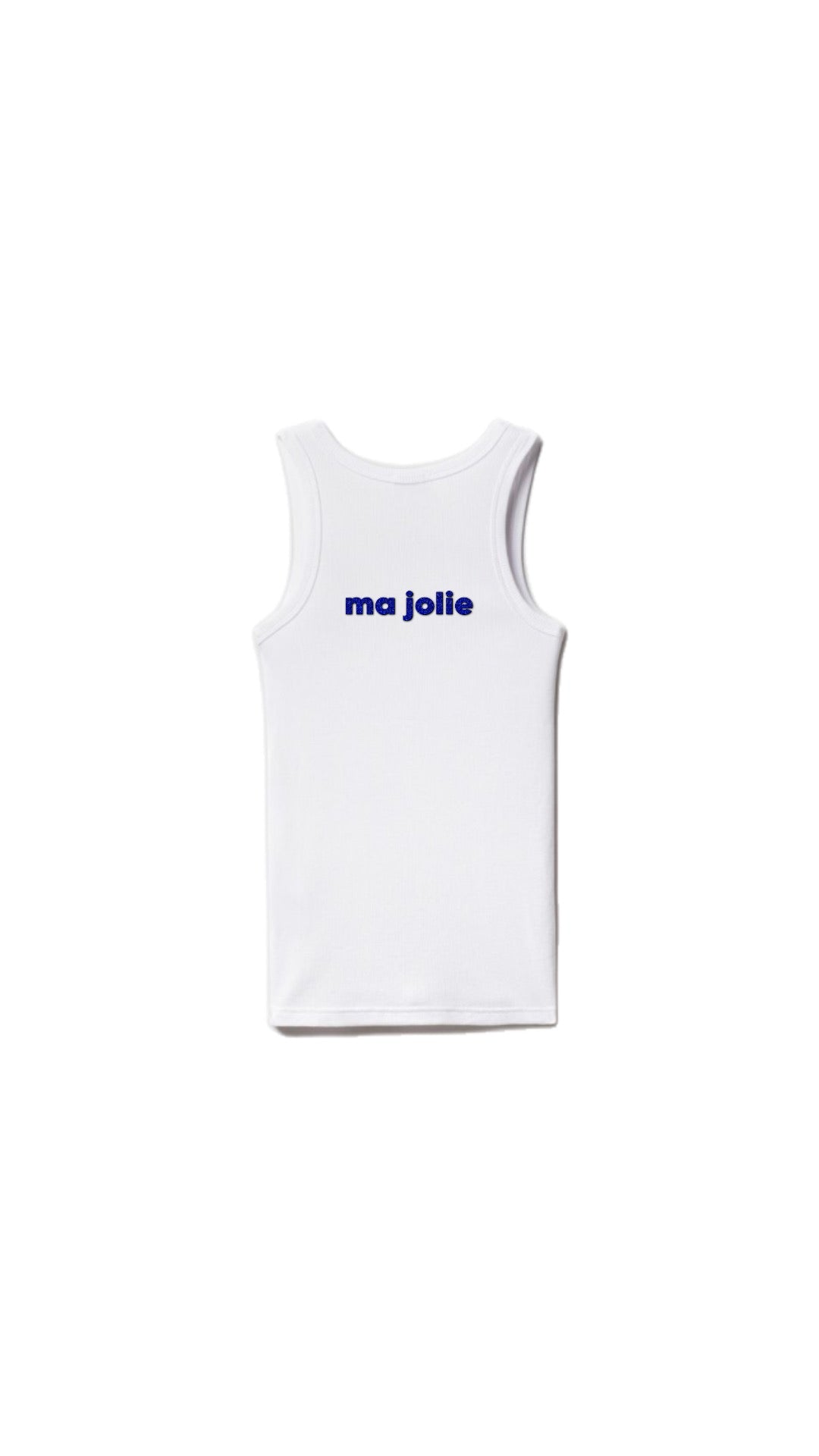 Débardeur MA JOLIE bleu électrique pailleté