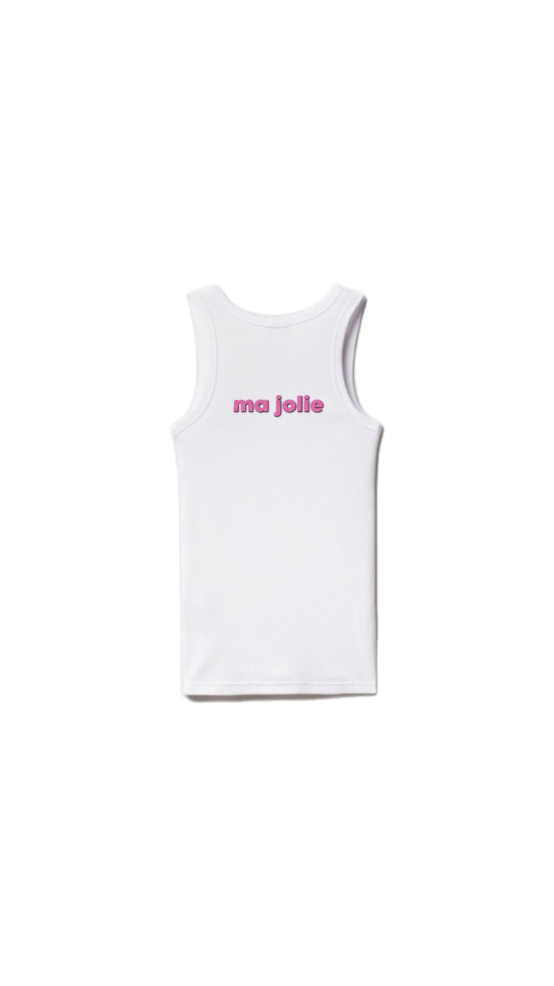Débardeur MA JOLIE rose pailleté