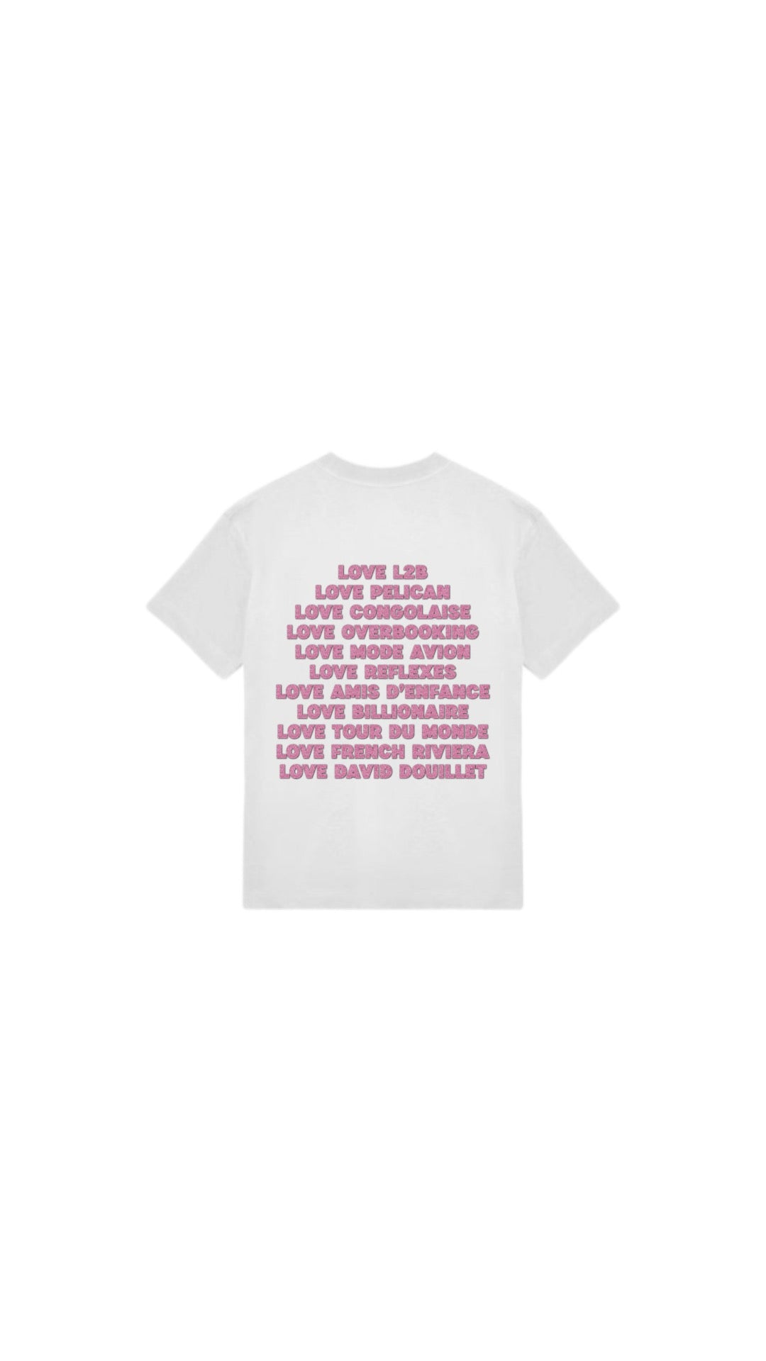 T-shirt " LOVE L2B " rose pailleté