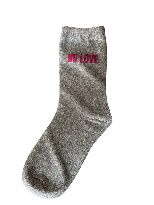 Chaussettes pailletées grise claire