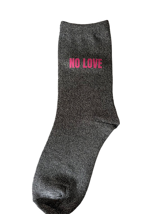 Chaussettes pailletées noir argenté