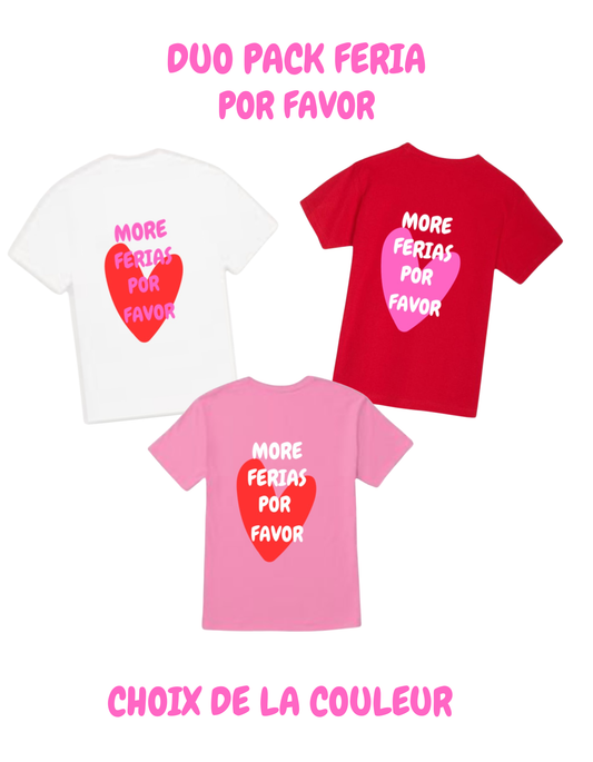 DUO PACK T SHIRT FERIAS POR FAVOR