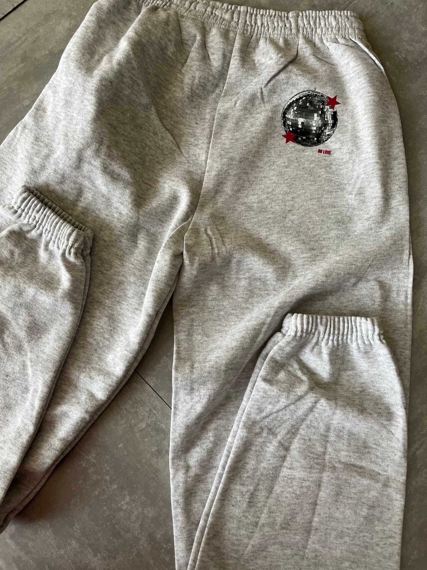 Jogging gris disco rose