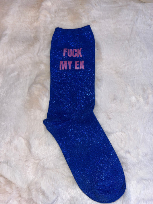 PRéCOMMANDE chaussettes à paillettes " FUCK MY EX"