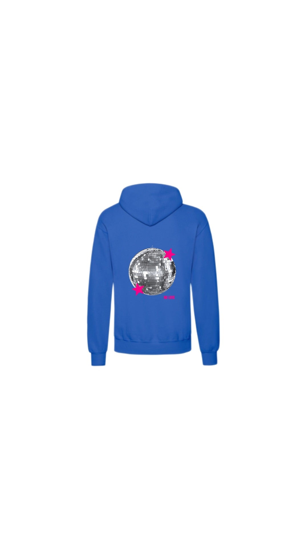Précommande sweat bleu DISCO ROSE