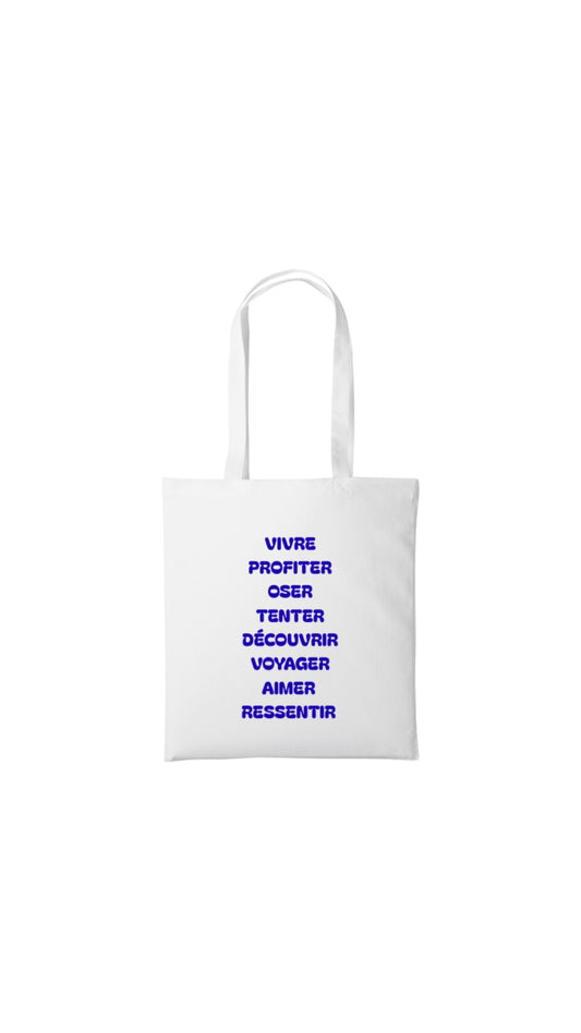 Tote bag BLEU ET BLANC