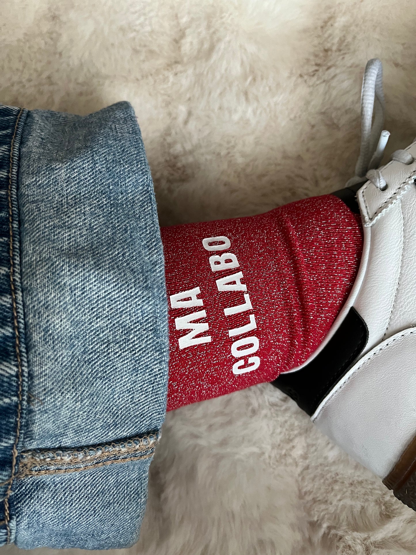 Chaussettes à paillettes " MA COLLABO