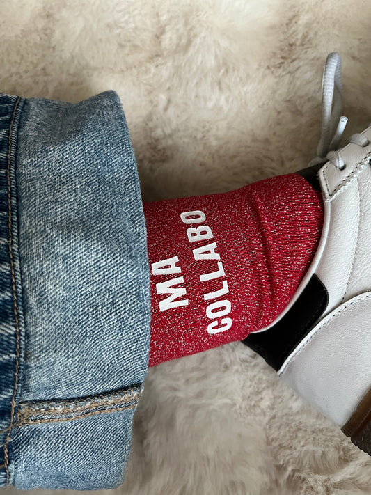 Chaussettes à paillettes " MA COLLABO