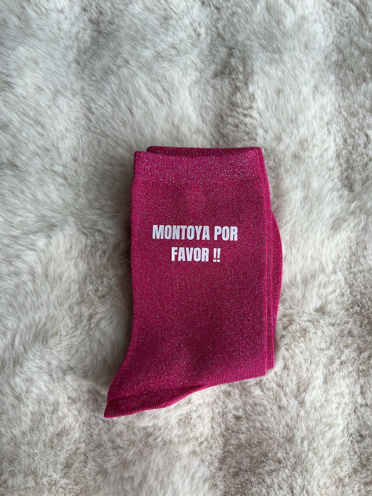 Chaussettes à paillettes " MONTOYA POR FAVOR "