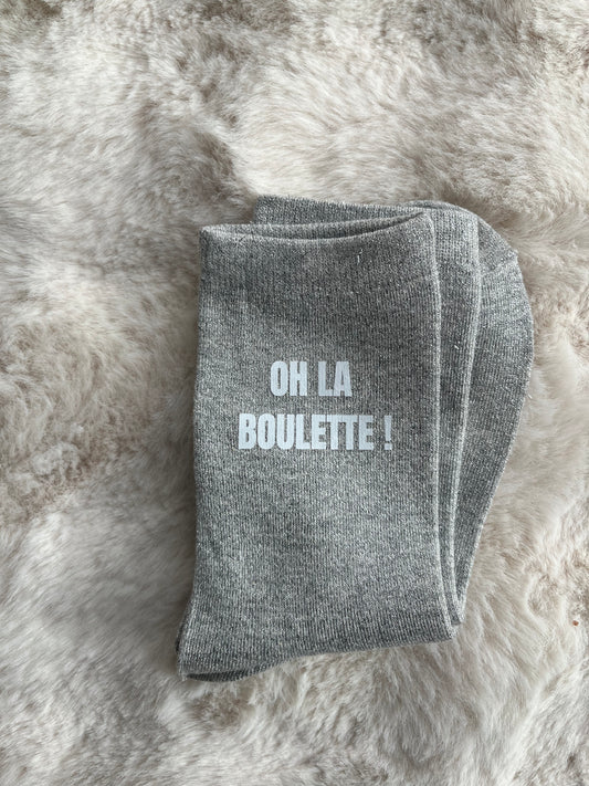 Chaussettes à paillettes " OH LA BOULETTE ! "