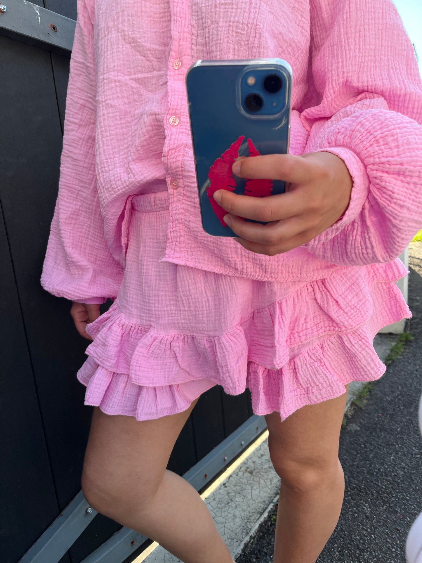 Ensemble gaz de coton LINA ROSE