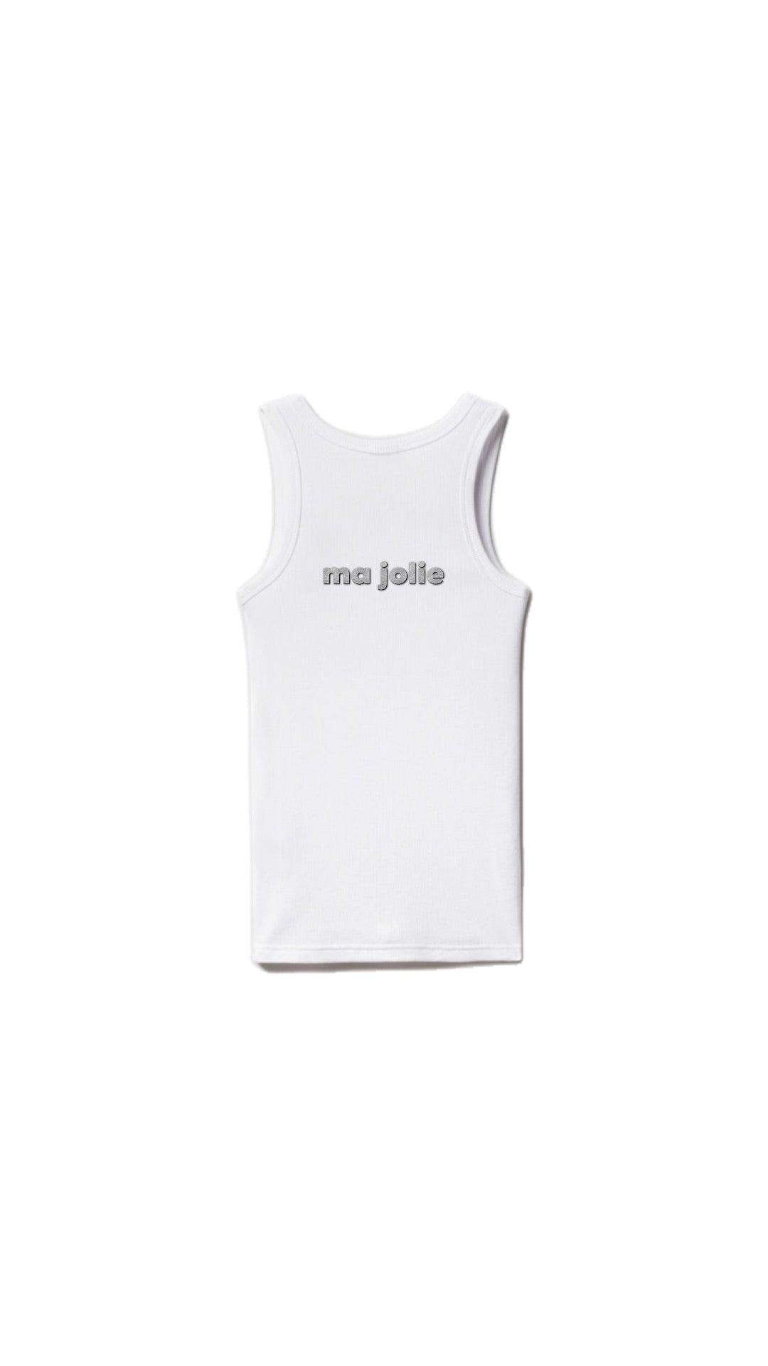 Débardeur MA JOLIE argenté pailleté