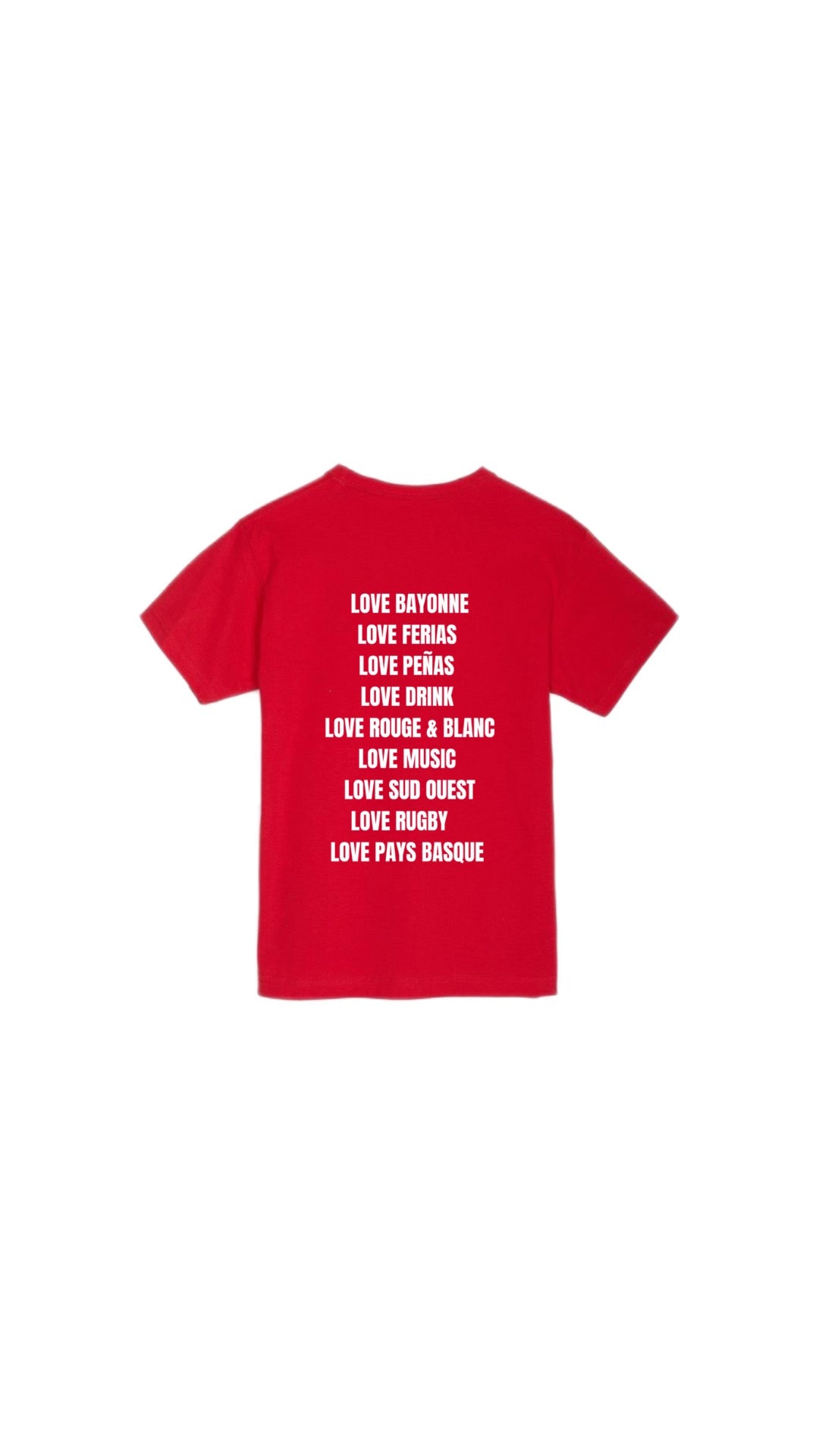 T-shirt " LOVE BAYONE " rouge