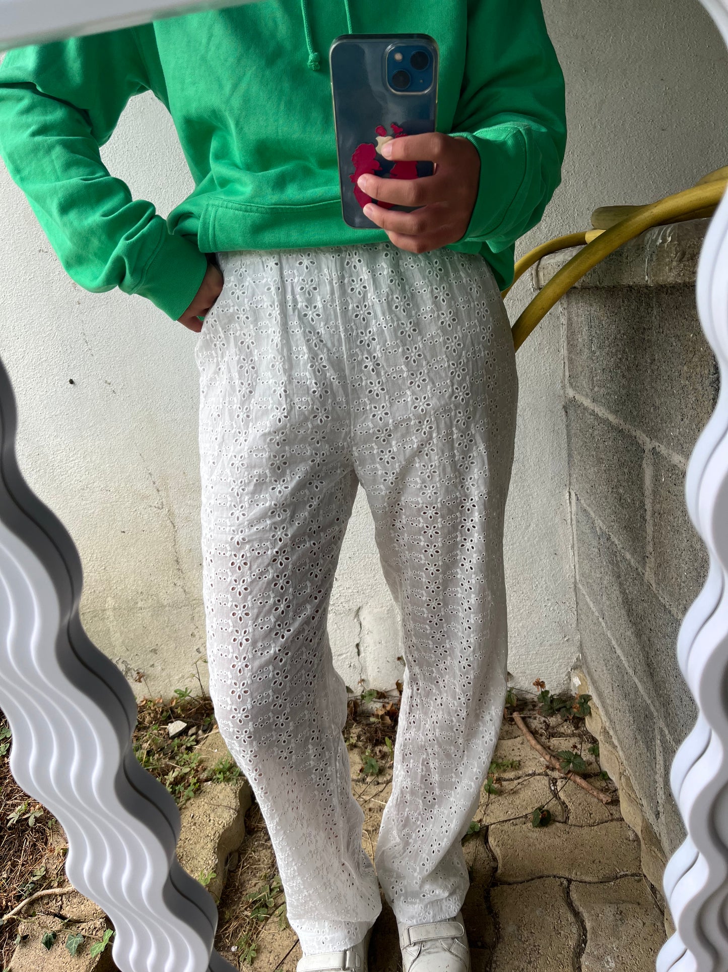 Pantalon en broderie blanche NOLOVE