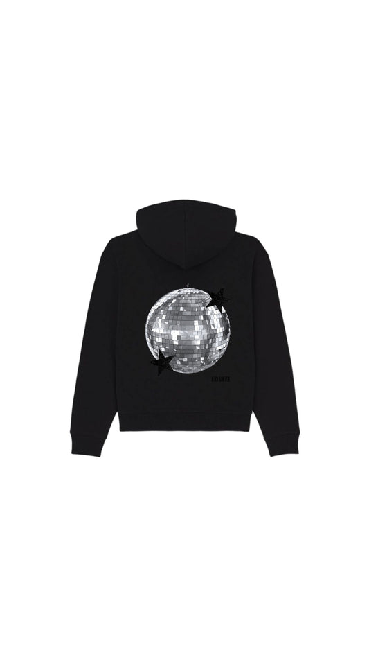 Sweat NOIR DISCO pailleté NOIR ARGENTE