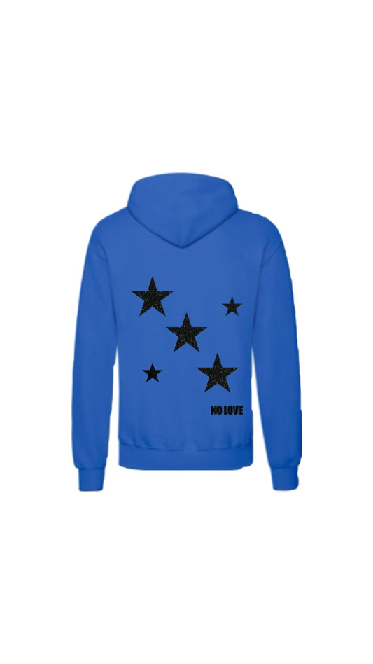 Sweat STARLET bleu électrique NOIR ARGENTE PAILLETE