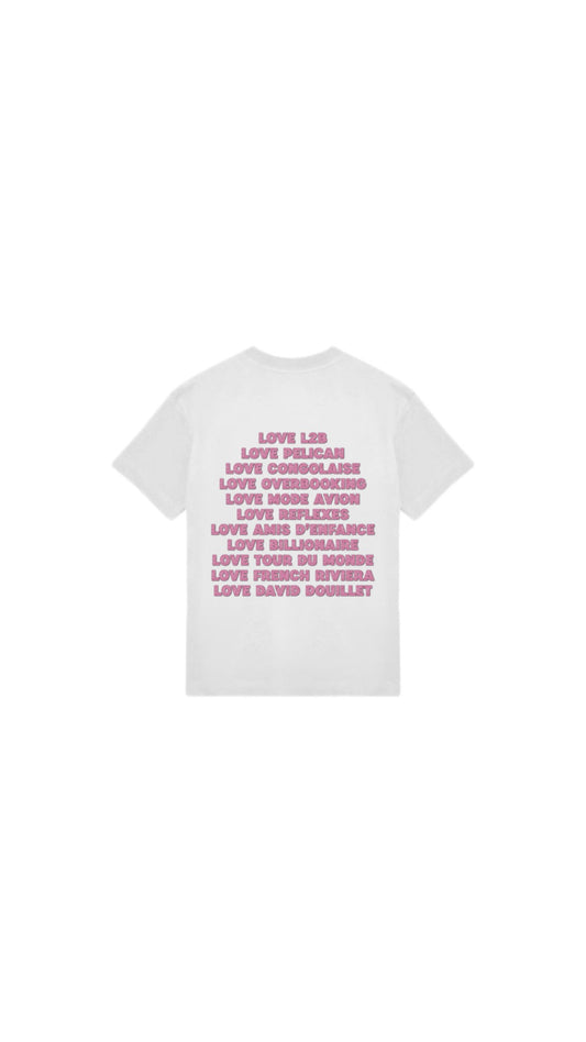 T-shirt " LOVE L2B " rose pailleté